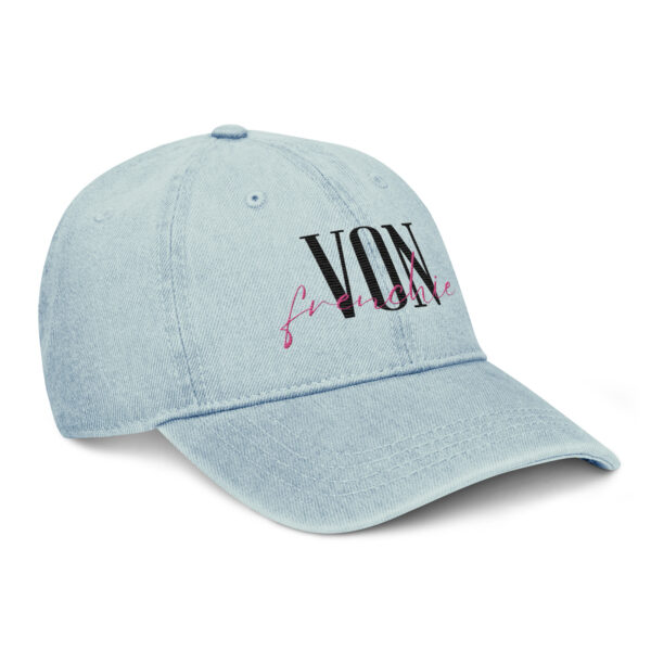 Von Frenchie Wordmark Denim Dad Hat - Image 6