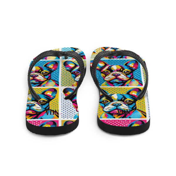 Polychromatic Pop Art Flip Flops - Image 3