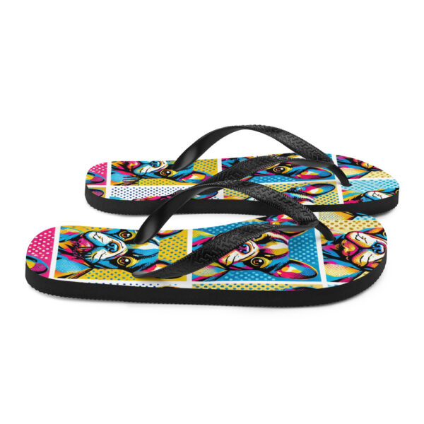 Polychromatic Pop Art Flip Flops - Image 6