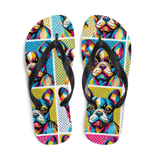 Polychromatic Pop Art Flip Flops