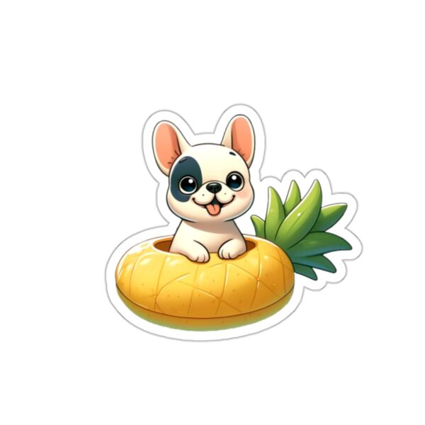 Frenchie Pineapple Floatie Sticker - Image 2