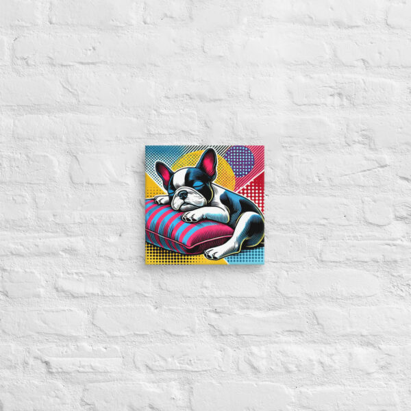 Napping Frenchie Pop Art Canvas Print - Image 2