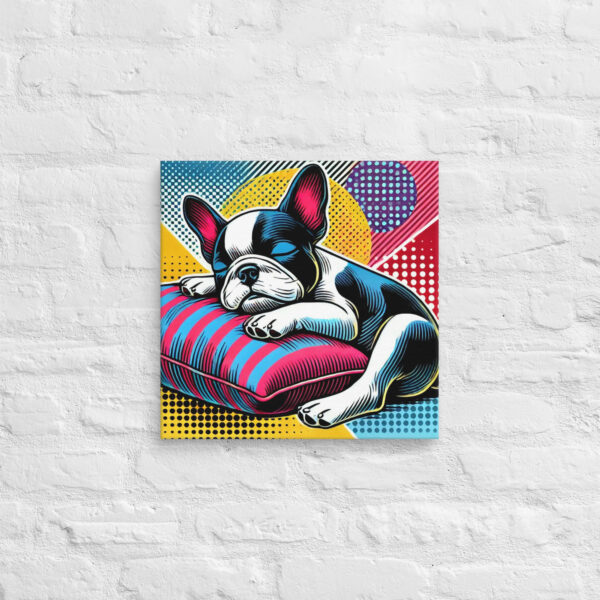 Napping Frenchie Pop Art Canvas Print - Image 12