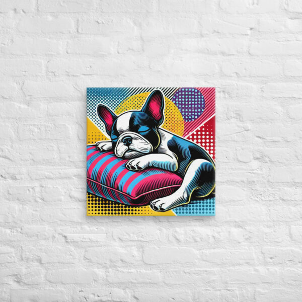 Napping Frenchie Pop Art Canvas Print - Image 5